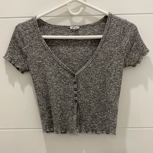 Gray crop top